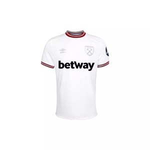 A white West Ham United soccer jersey 2023-24 with "Betway" on it buy now.