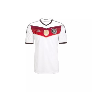 Vintage Germany 2014-2015 home soccer jersey with national badge and adidas logo on
