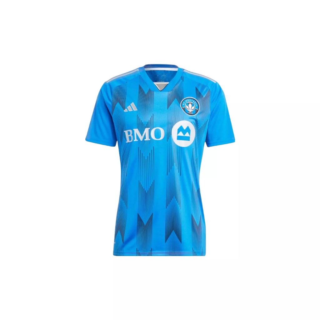 CF Montreal 2023/24 home jersey with BMO logo on it.