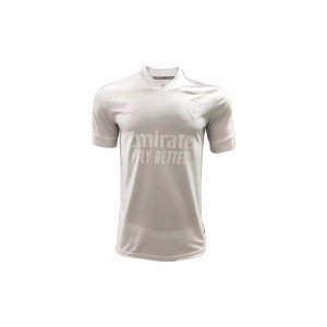 White No more red Arsenal soccer jersey, with "Emirates FLY BETTER" on chest on a white background: Buy Now.
