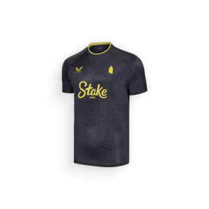Black Castore Everton FC 2024-25 Away Football Shirt with "Stake.com" sponsor logo