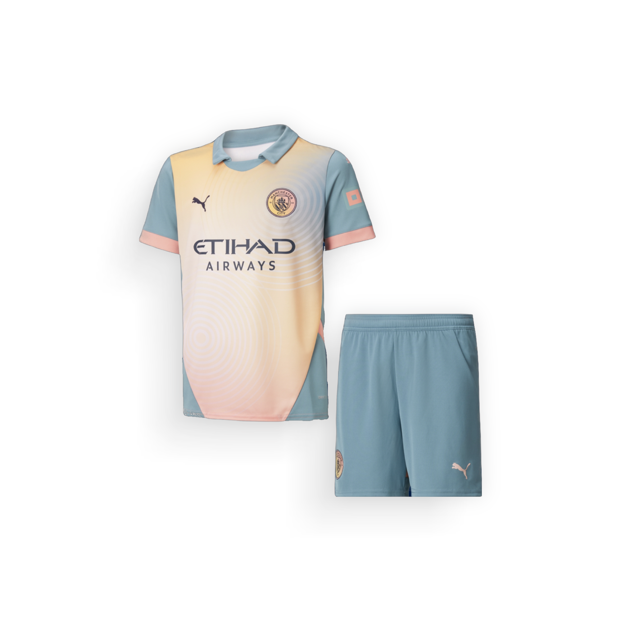 Manchester City 24/25 'Definitely City' Kids Football Kit - SOCCALORD