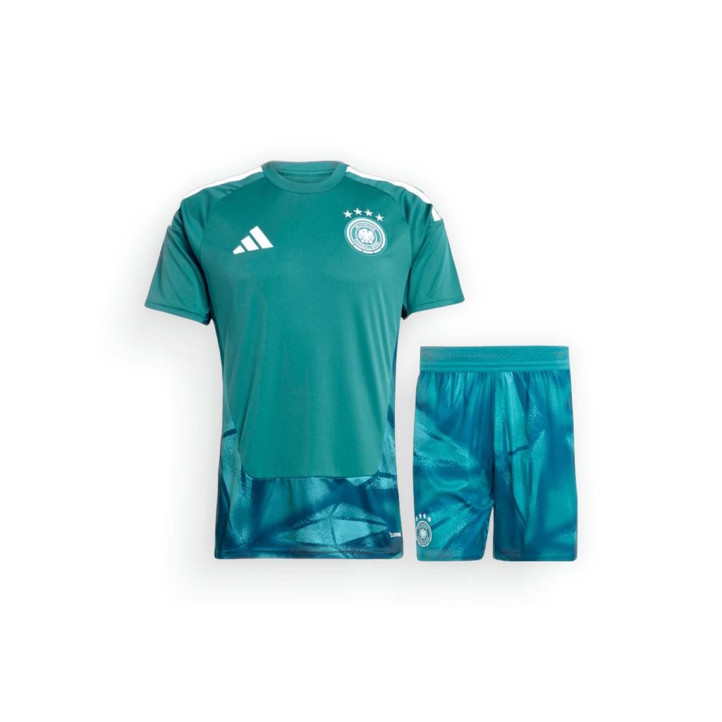 aqua blue Germany Kids 2026 GK Kit sponsor-Adidas