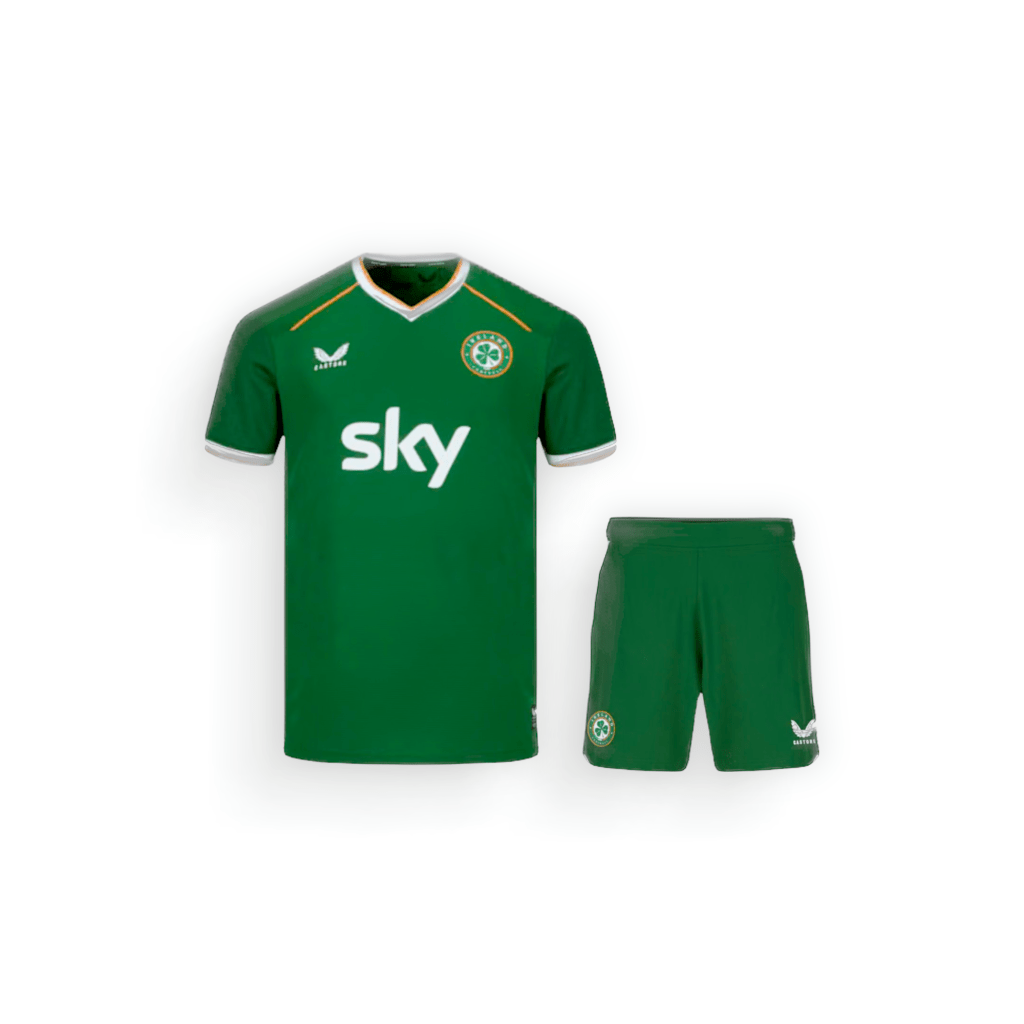 green kit Ireland Kids 2026 Home Football Kit. sponsor-sky
