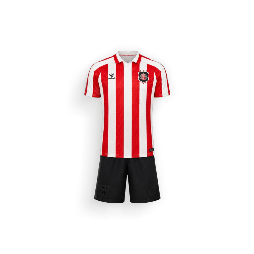 Sunderland AFC 2026/27 kids home kit set from Soccalord.
